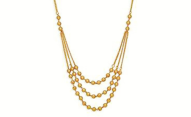 Gold Necklace With Beads